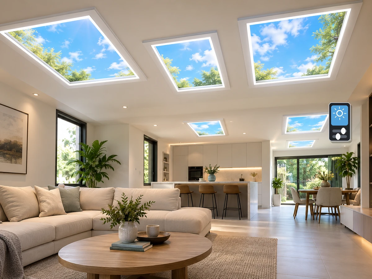 Smart skylight and daylight ceiling light